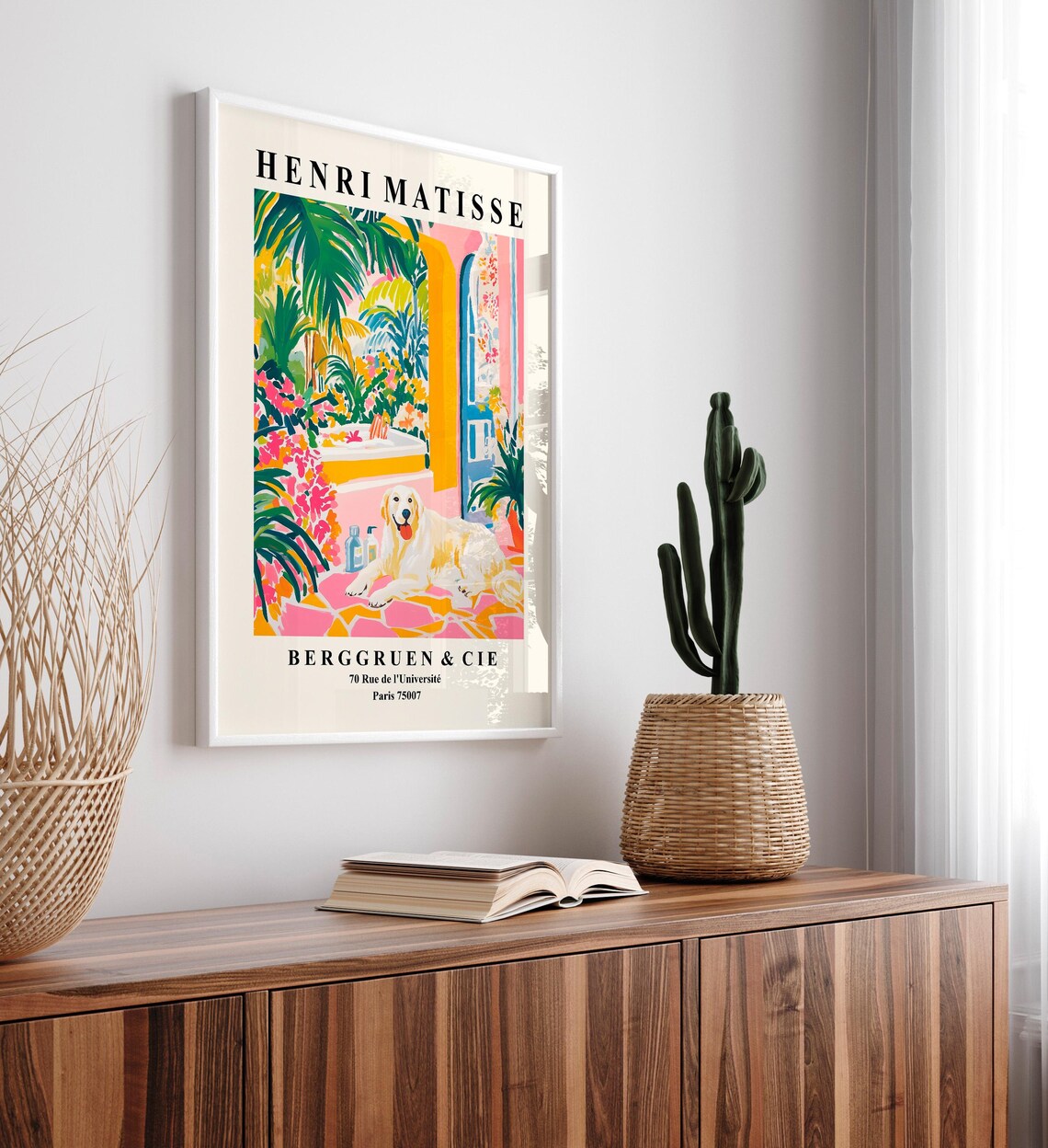 Great Pyrenees Funny Bathroom Art Print, Matisse-Inspired - Image 4
