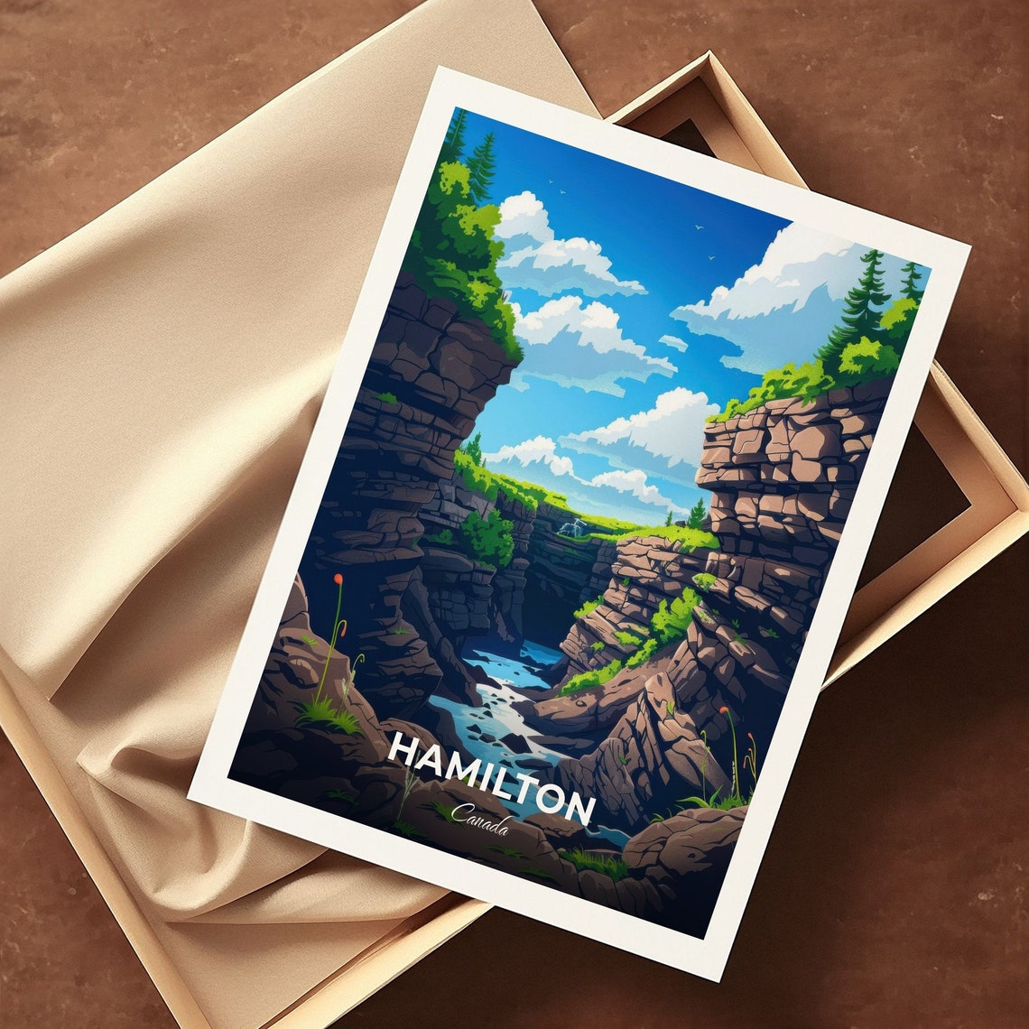 Hamilton Canada Devils Punch Bowl Wild Rocky Gorge Stream Poster - Image 3