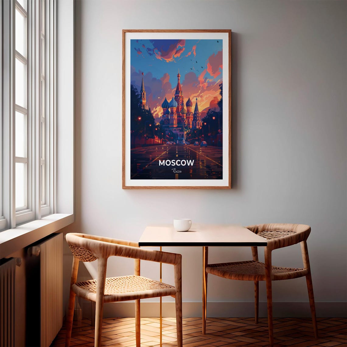 Moscow Russia Saint Basils Cathedral Sunset Onion Domes Poster - Image 3
