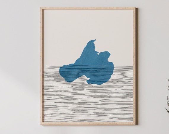 Lake Mendota Art Boho Print Decor Lakehouse Wall