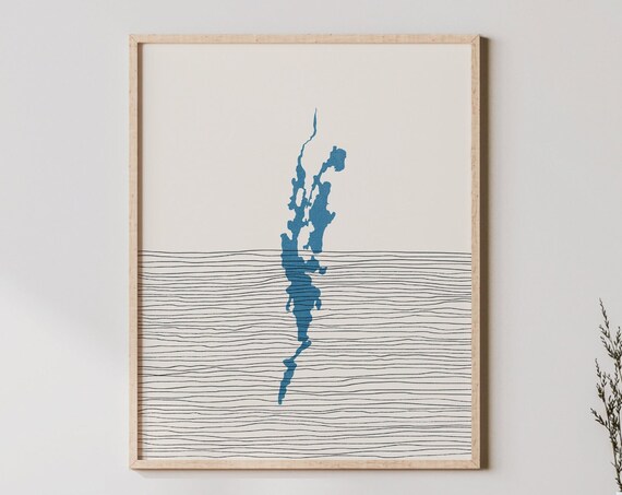 Lake Champlain Boho Art Print, Lakehouse Decor