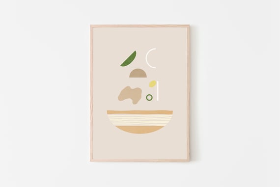 Pho Art Vietnamese Soup, Asian Modern Art Print