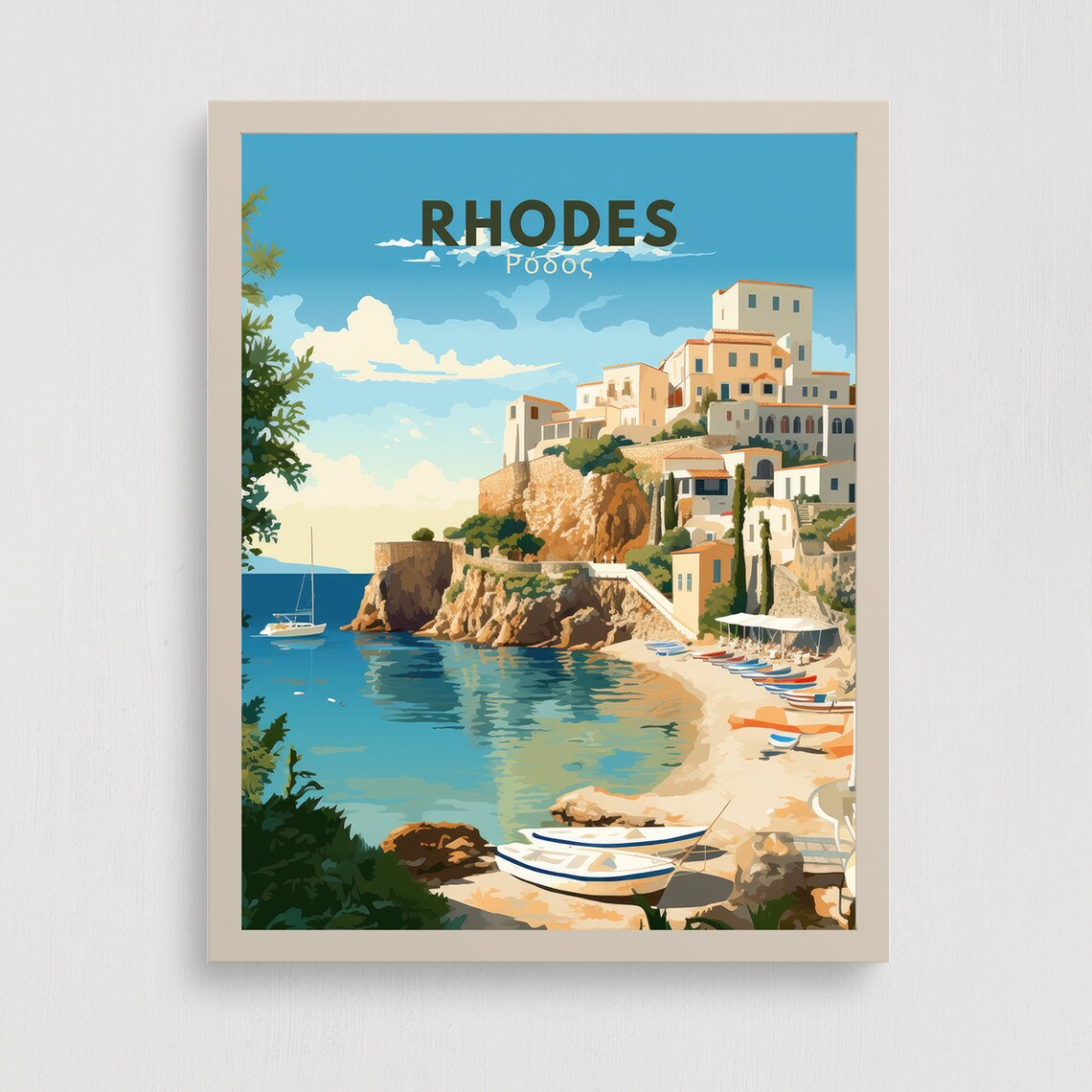 Greece Travel Poster, Greek Islands Art Print - Image 3
