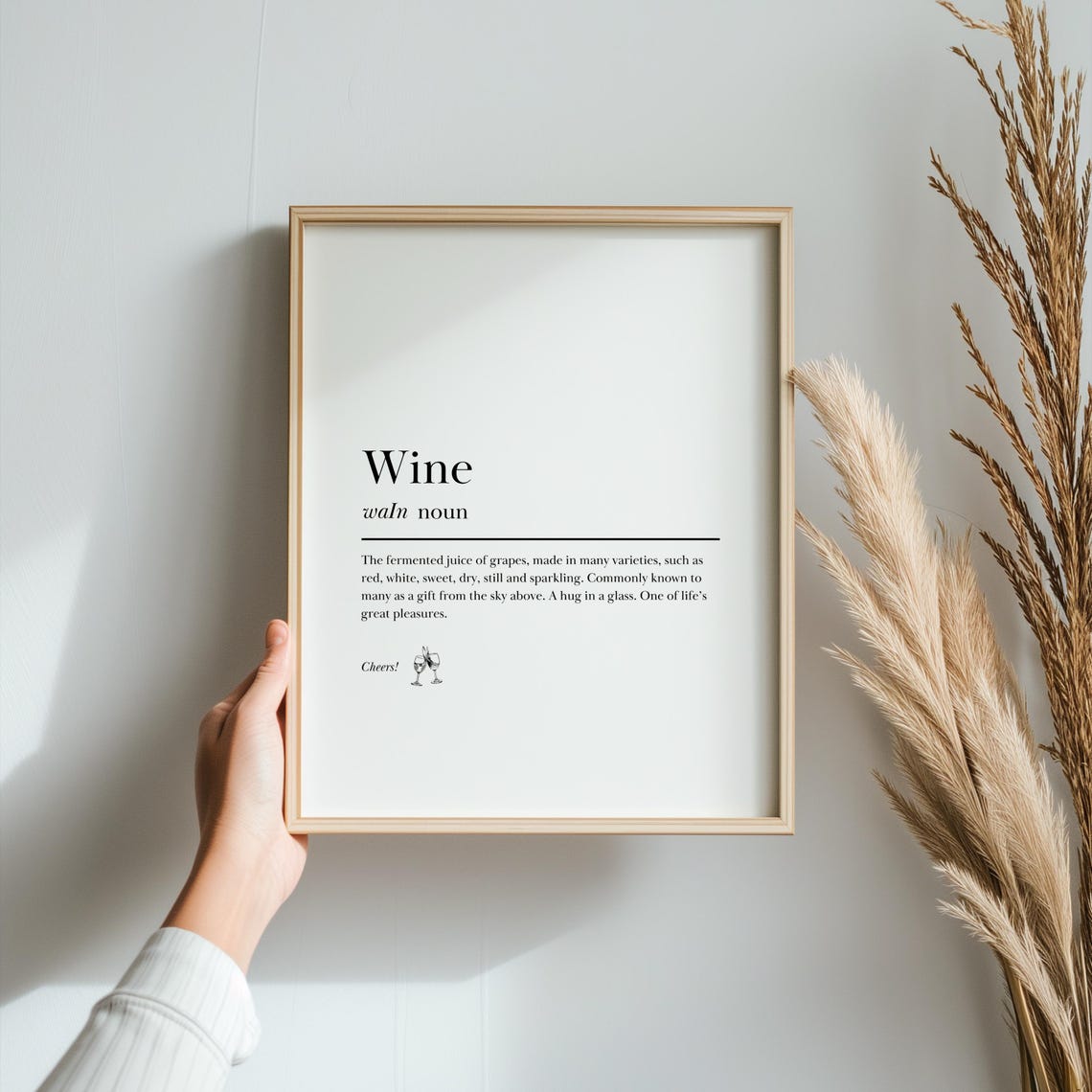 Wine Definition Dictionary Style Kitchen Funny Gift Typography Print - Image 3