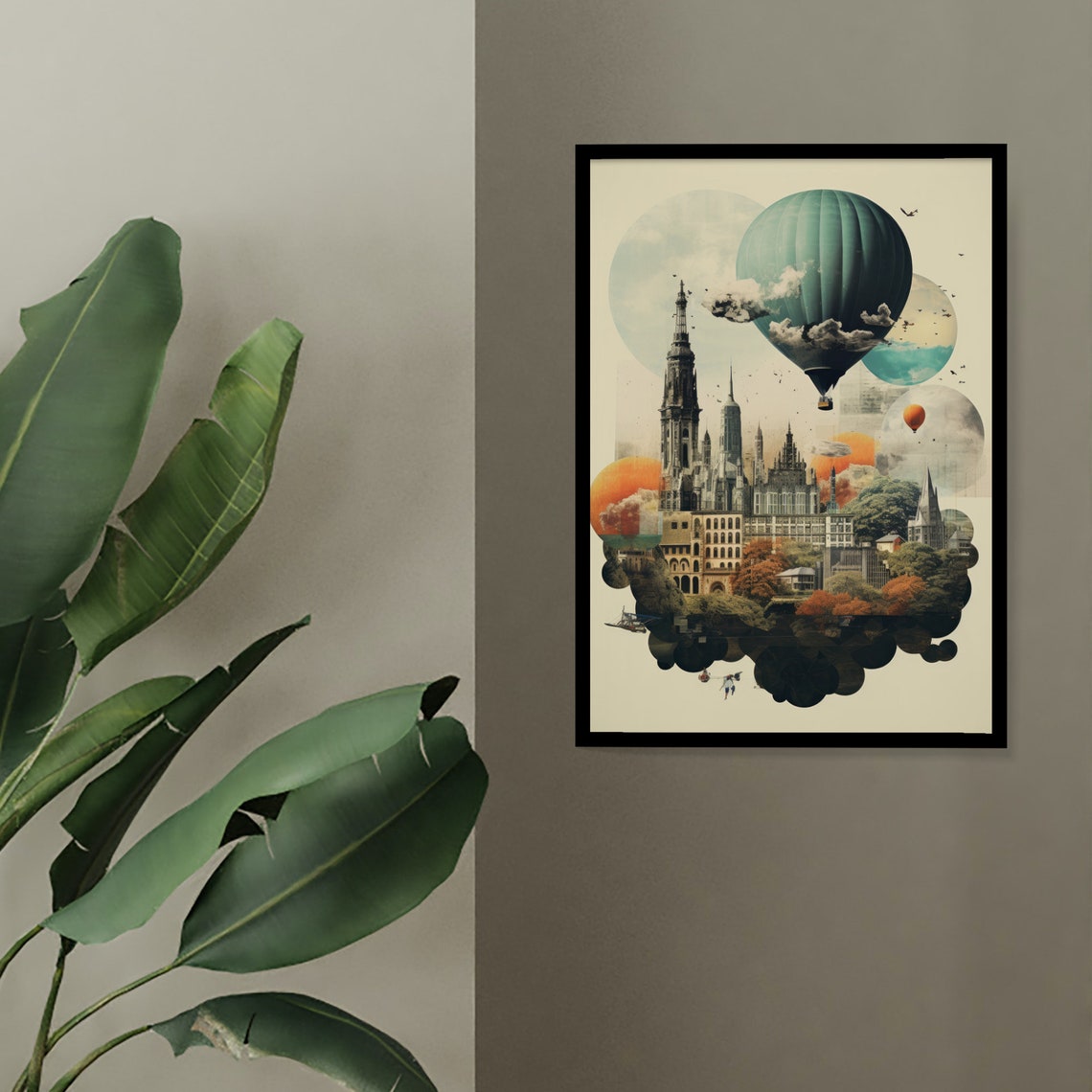 Collage Travel Poster Travel Famous Places Vintage Travel Poster Wanderlust Travel Poster Travel Artwork Wanderlust Print Travel Gift - Image 2