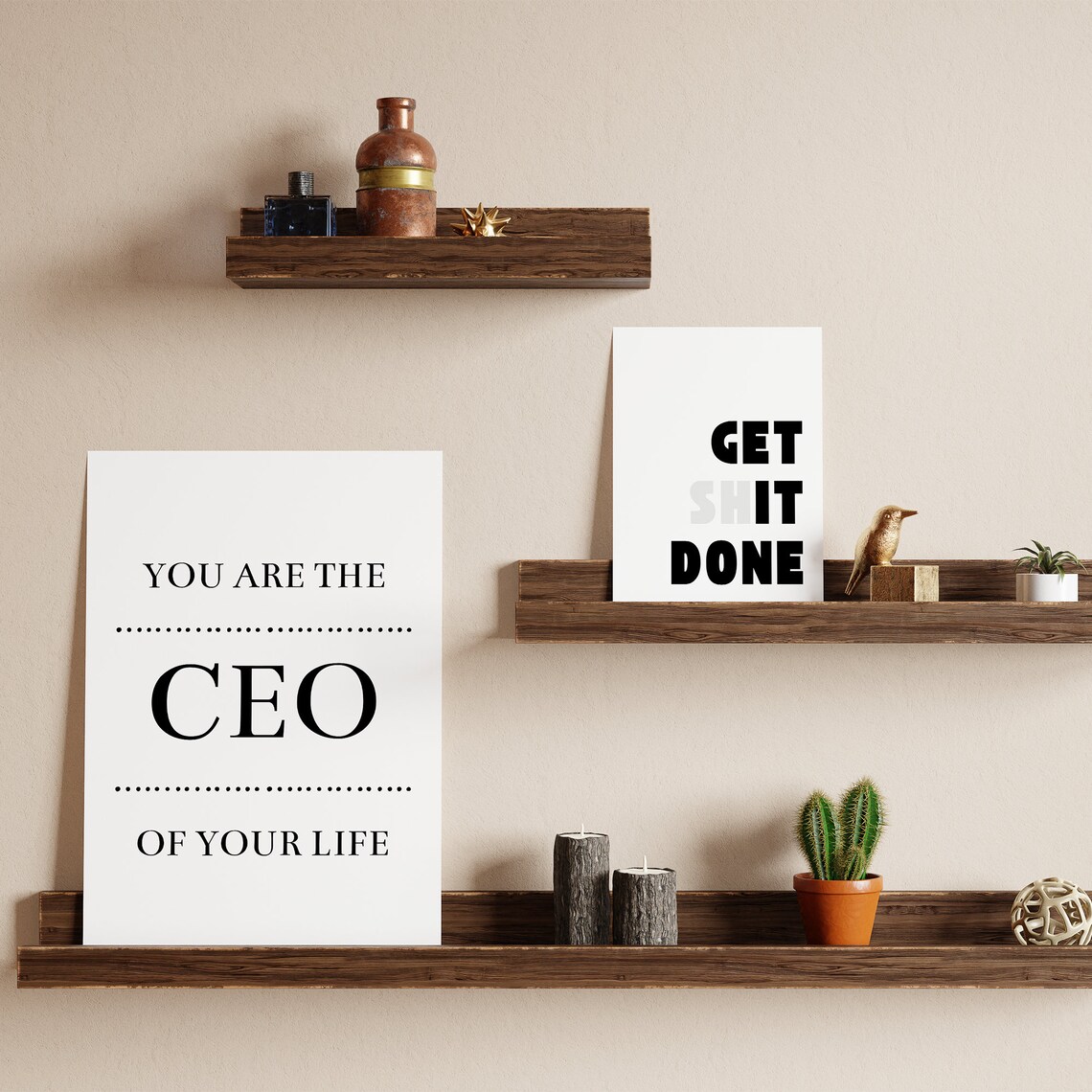 Get Shit Done CEO of Your Life Motivational Office Poster Set of 2 - Image 7