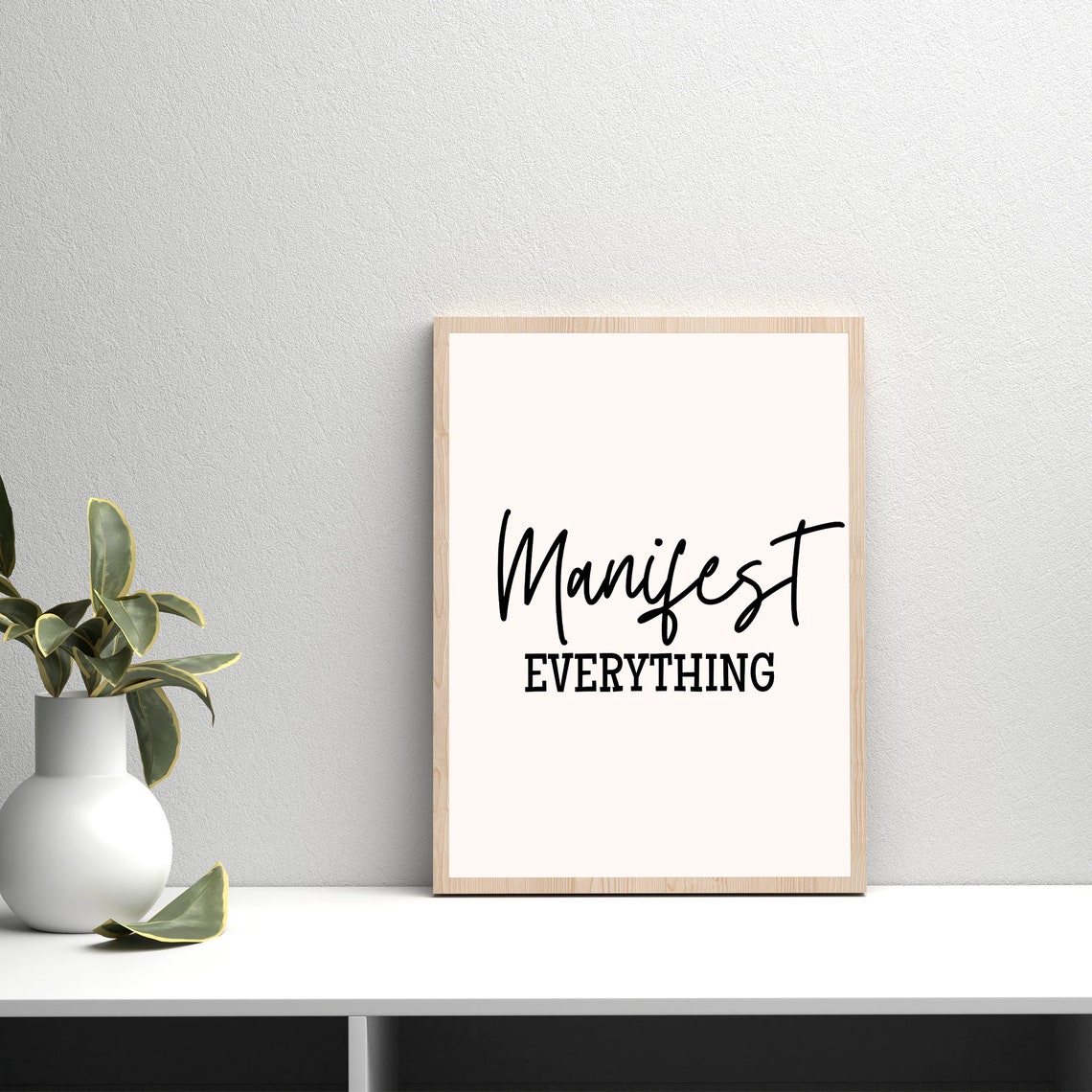 Manifest Everything Script Typography Motivational Decor Poster - Image 2