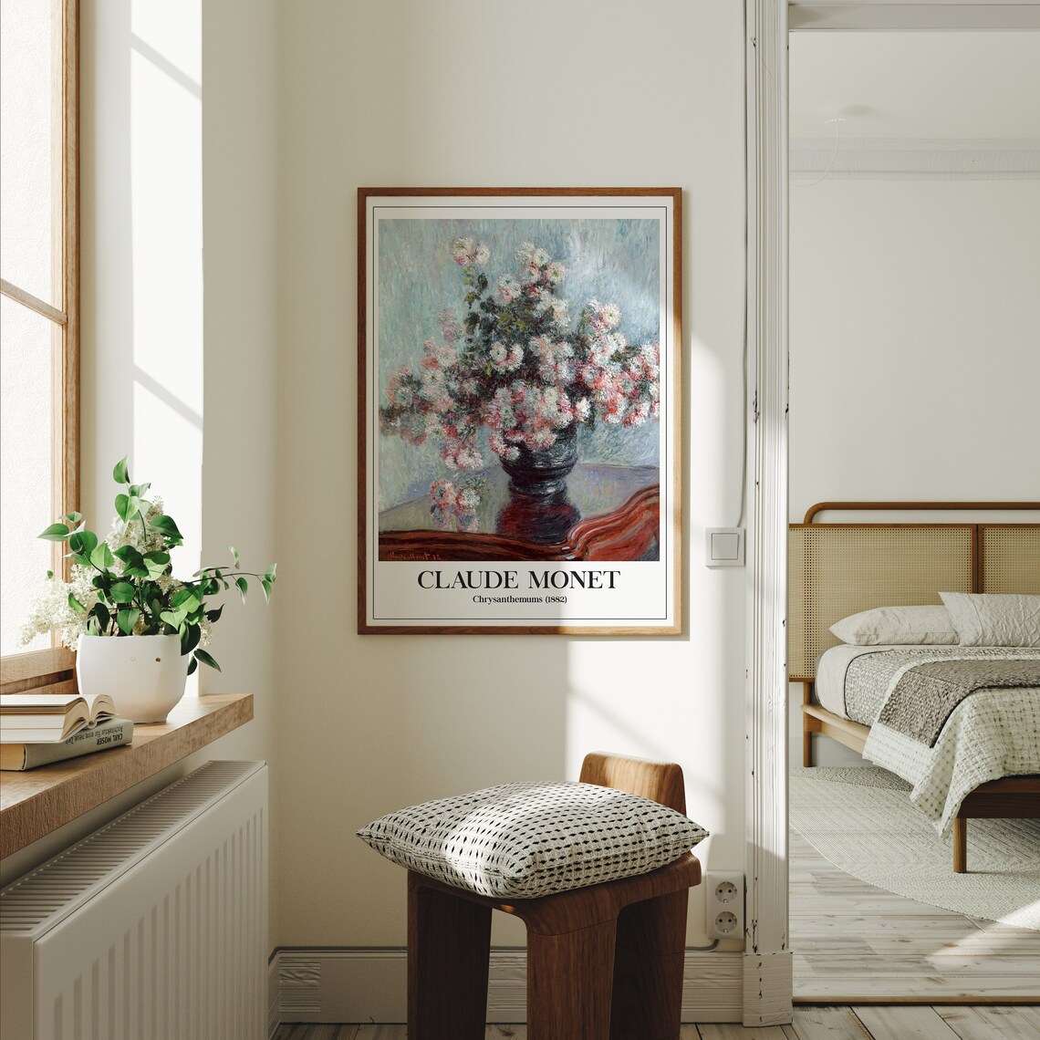Claude Monet Chrysanthemums Painting Monet Print Exhibition Poster