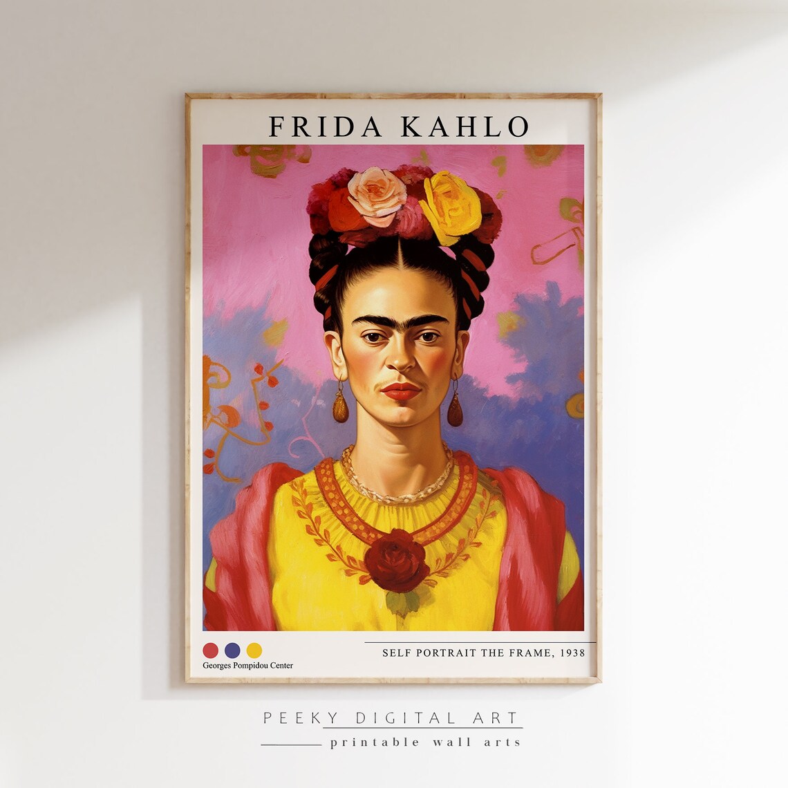 Frida Kahlo Portrait Painting, Feminist Poster - Image 2
