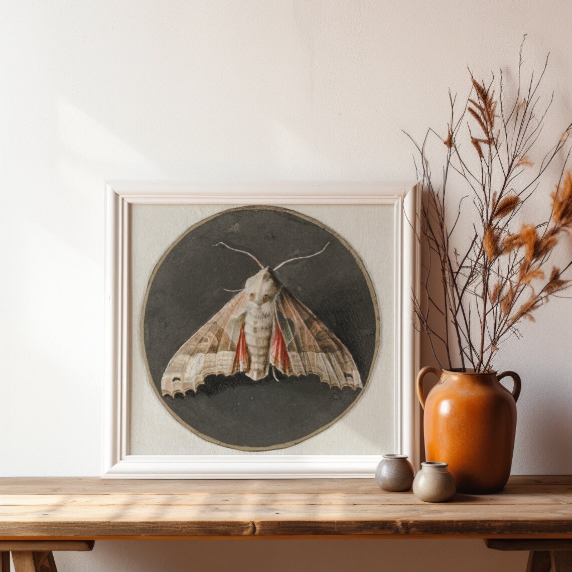 Moth Print, Vintage Moody Moth Wall Art