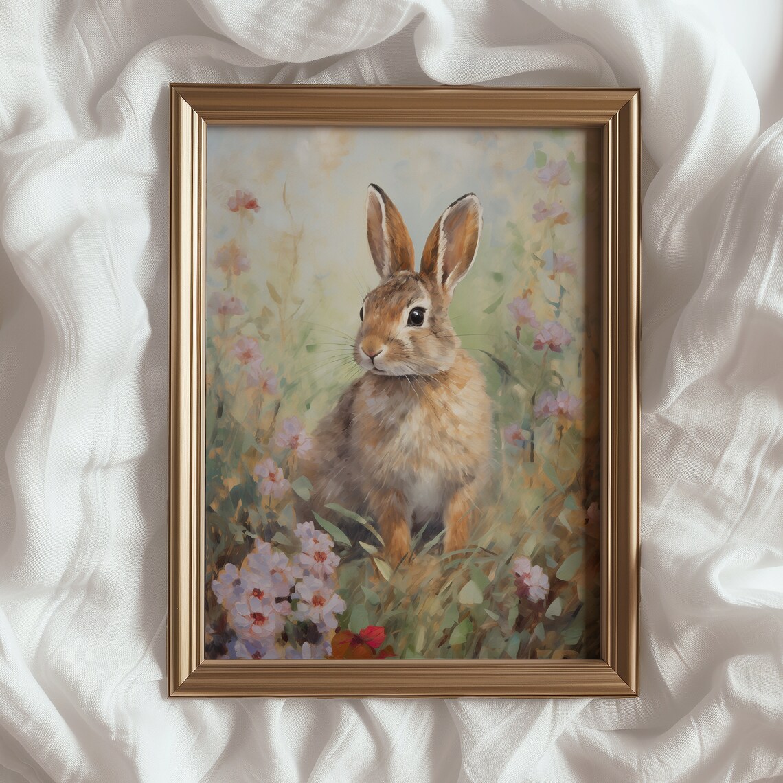 Easter Bunny Nursery Decor, Rustic Rabbit Sketch - Image 5