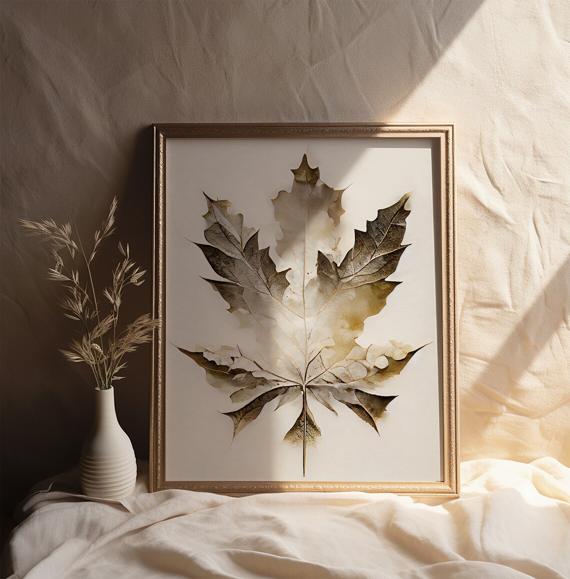 Autumn Leaf Print, Antique Seasonal Botanical - Image 3