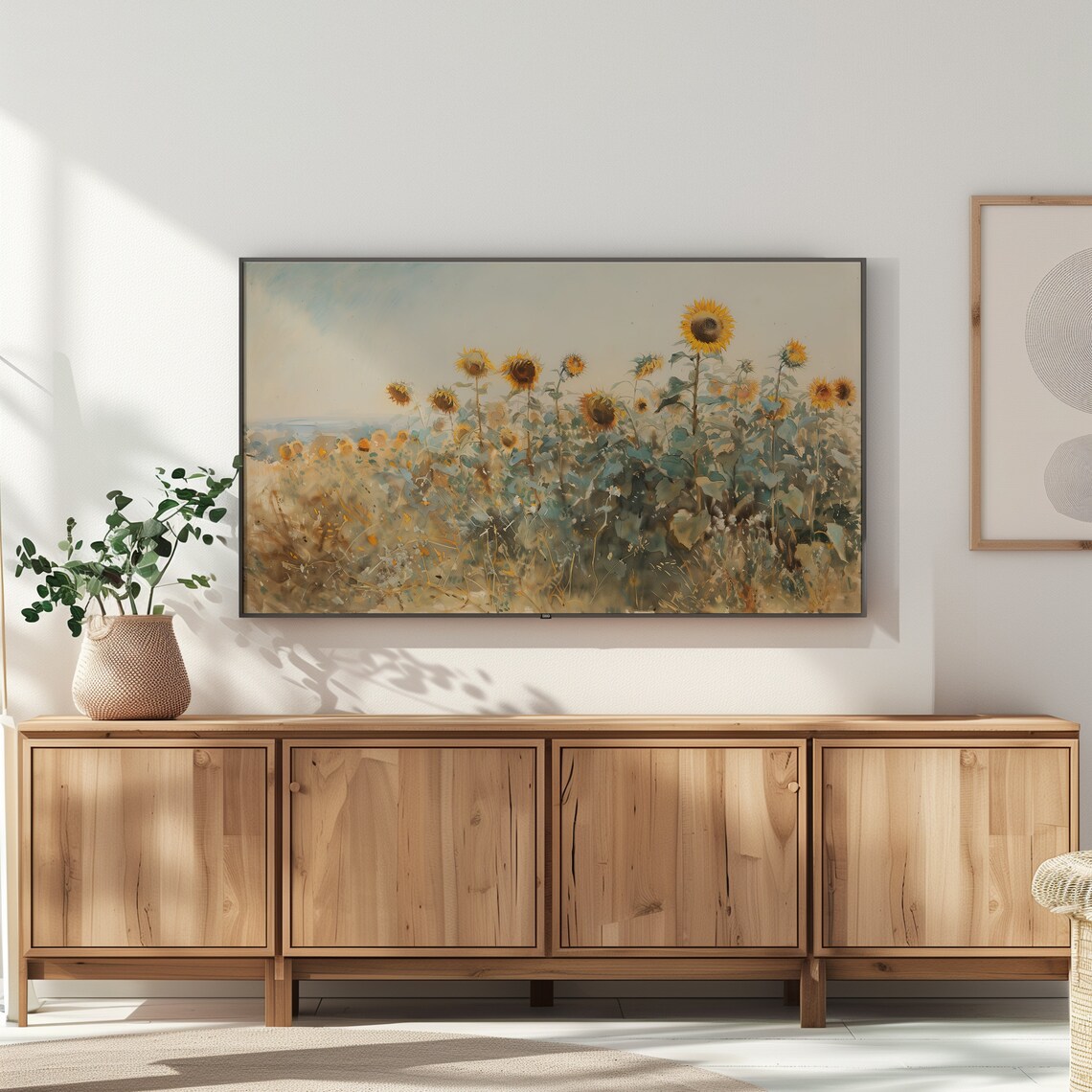 Sunflower Field Spring Summer Wall Art Print - Image 3