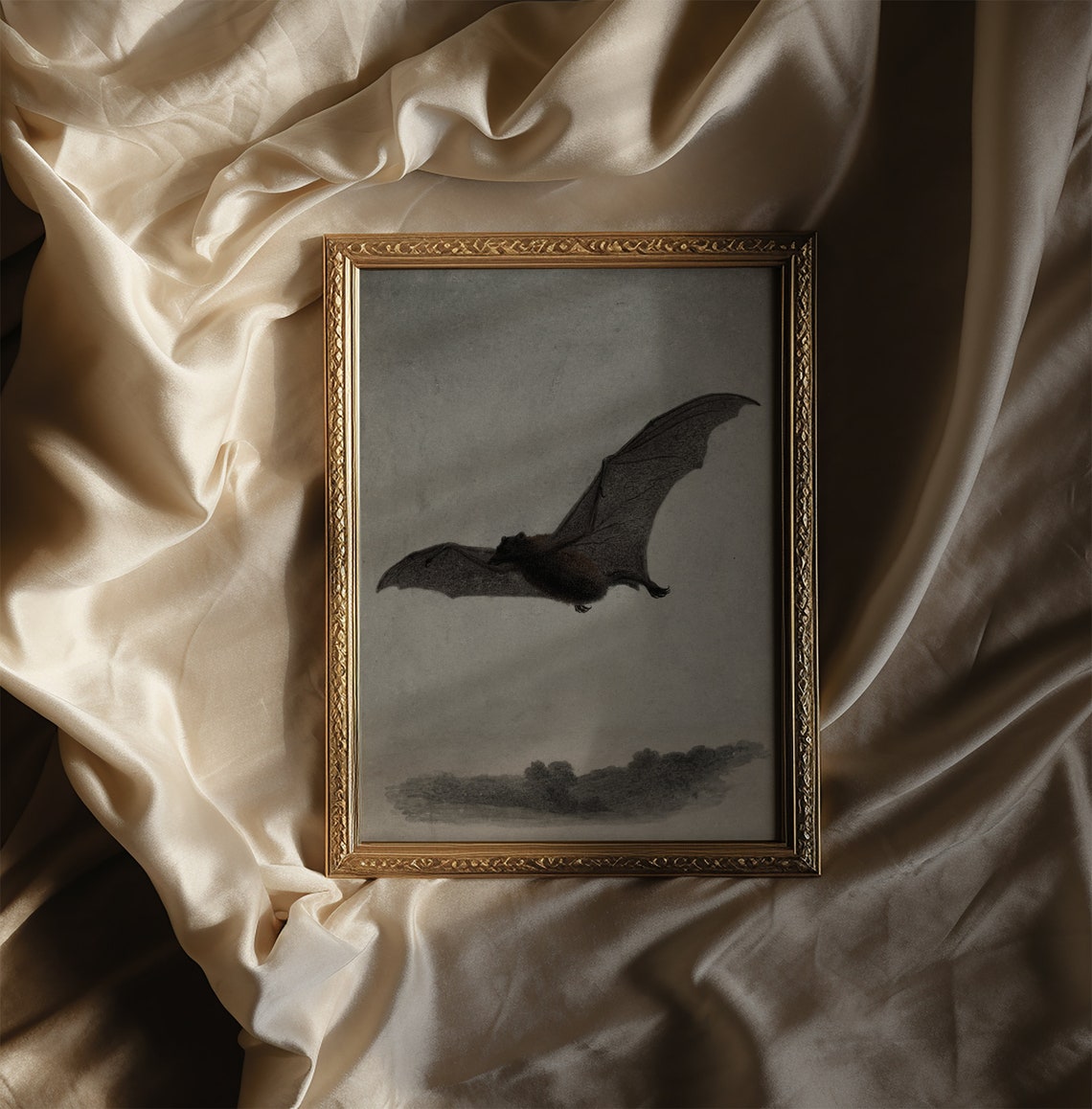 Bat Wall Art, Vintage Halloween Poster - Image 2