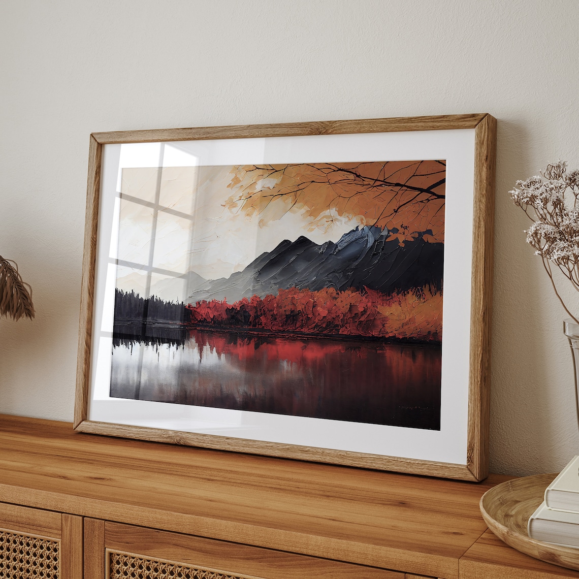Autumn Landscape Art Print, Fall Lake Scene - Image 5
