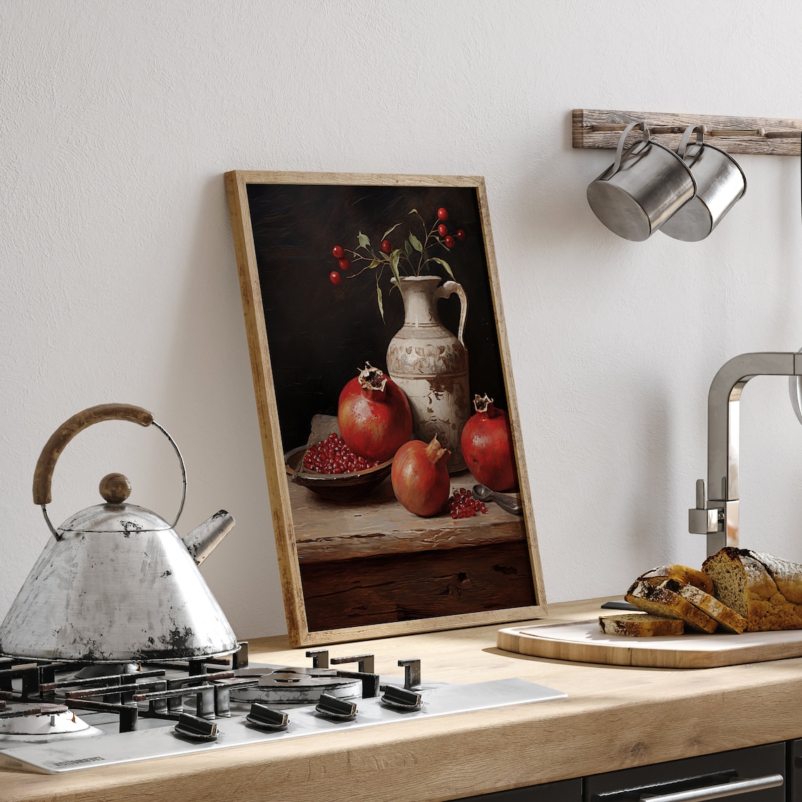 Pomegranate Print, Vintage Kitchen Wall Art - Image 4