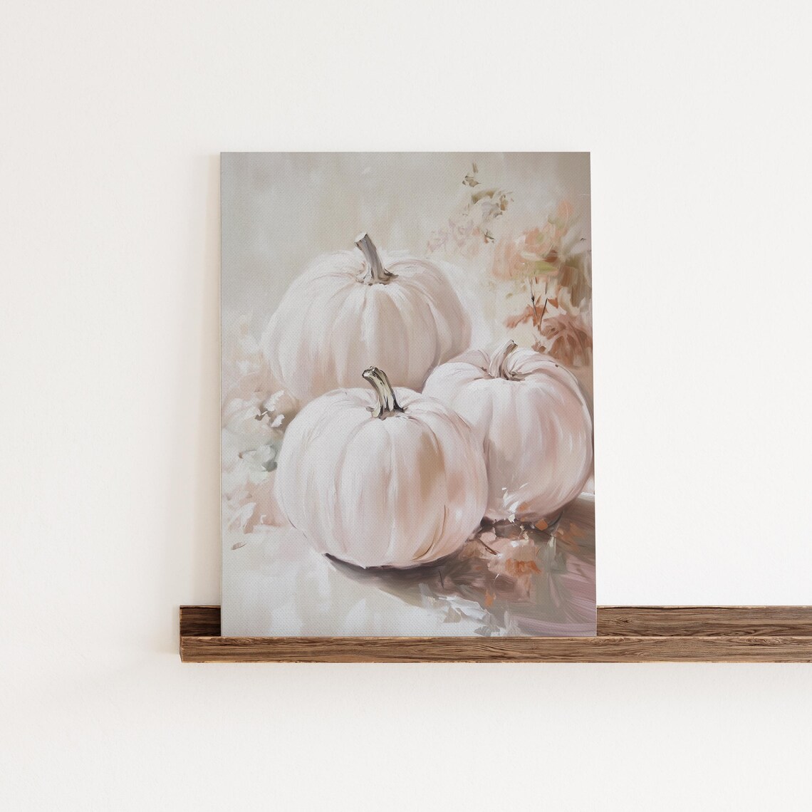 Pink Pumpkins Art Print, Pastel Halloween Decor - Image 3