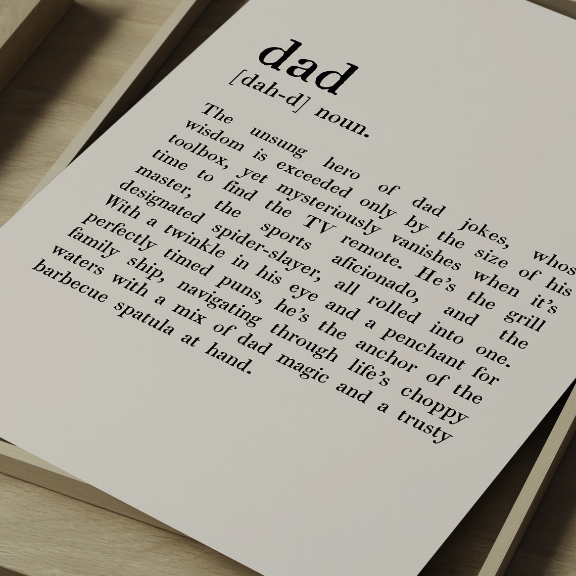 Dad Definition Print Dad Wall Art Dad Poster Fathers Day Gift Minimalist Dad Gift Funny Dad Wall Art 727 - Image 2