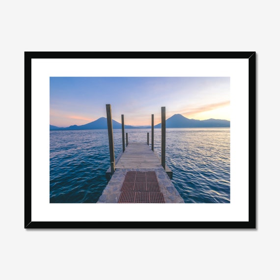Lake Atitlan Guatemala Sunset At Dock Art Print