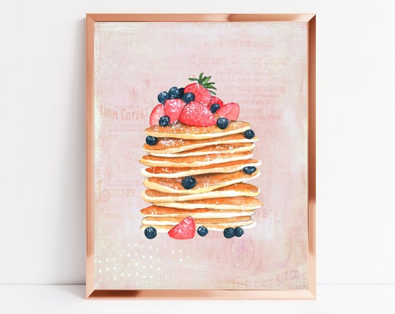 Pancakes Vintage Kitchen Sign 5x7 8x10 11x14 16x20 Diner Sign Kitchen Decor Printables Sign Pancakes Stack Diner Sign Diy Decor