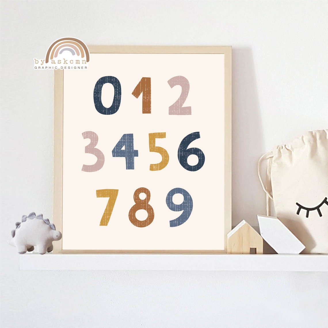 Numbers Nursery Print Kids Wall Art Numbers Wall Decor Nursery Decor Wall Art Alphabet Print Numbers Poster Instant - Image 4