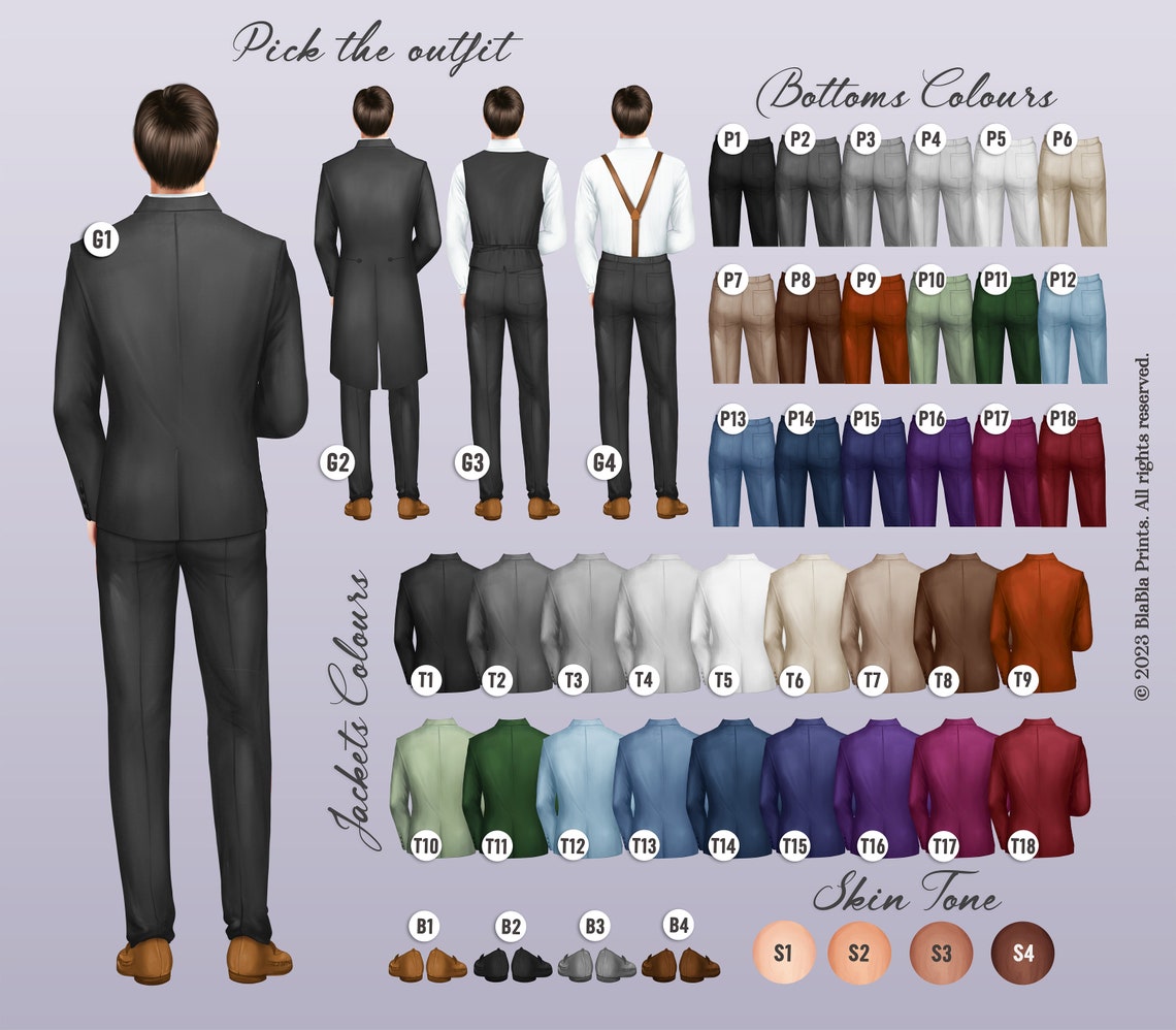 Personalised Groomsmen Poster Seven Men in Grey Suits Wedding Party - Image 2