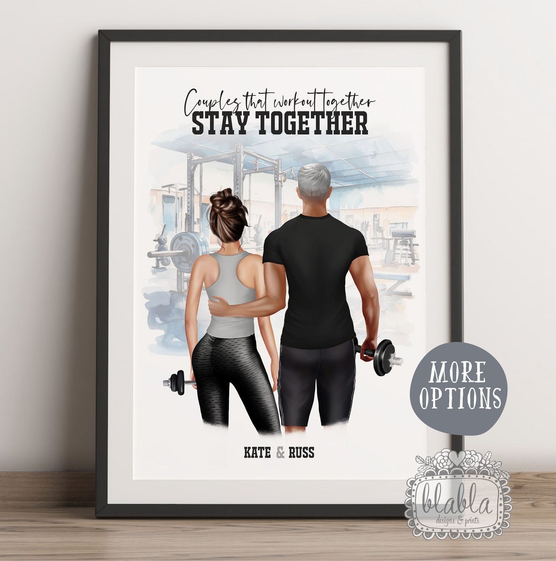 Couples That Workout Together Stay Together Gym Duo Gift Poster