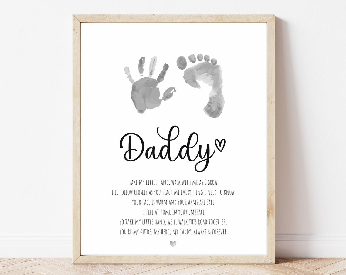 Daddy Handprint Poem, Father's Day Gift Print