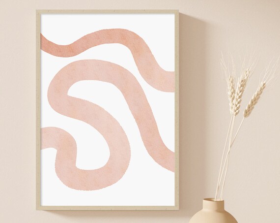 Abstract Line Art Minimalist Print Print Boho Decor Neutral Wall Art Art Abstract Print Scandinavian Print Modern Art