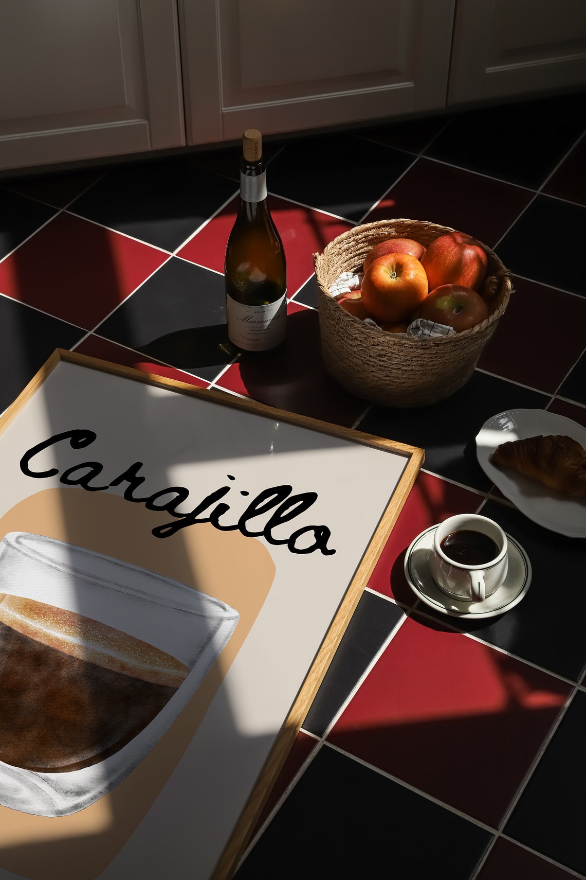 Carajillo Espresso Double Walled Glass Spanish Cafe Script Poster - Image 2