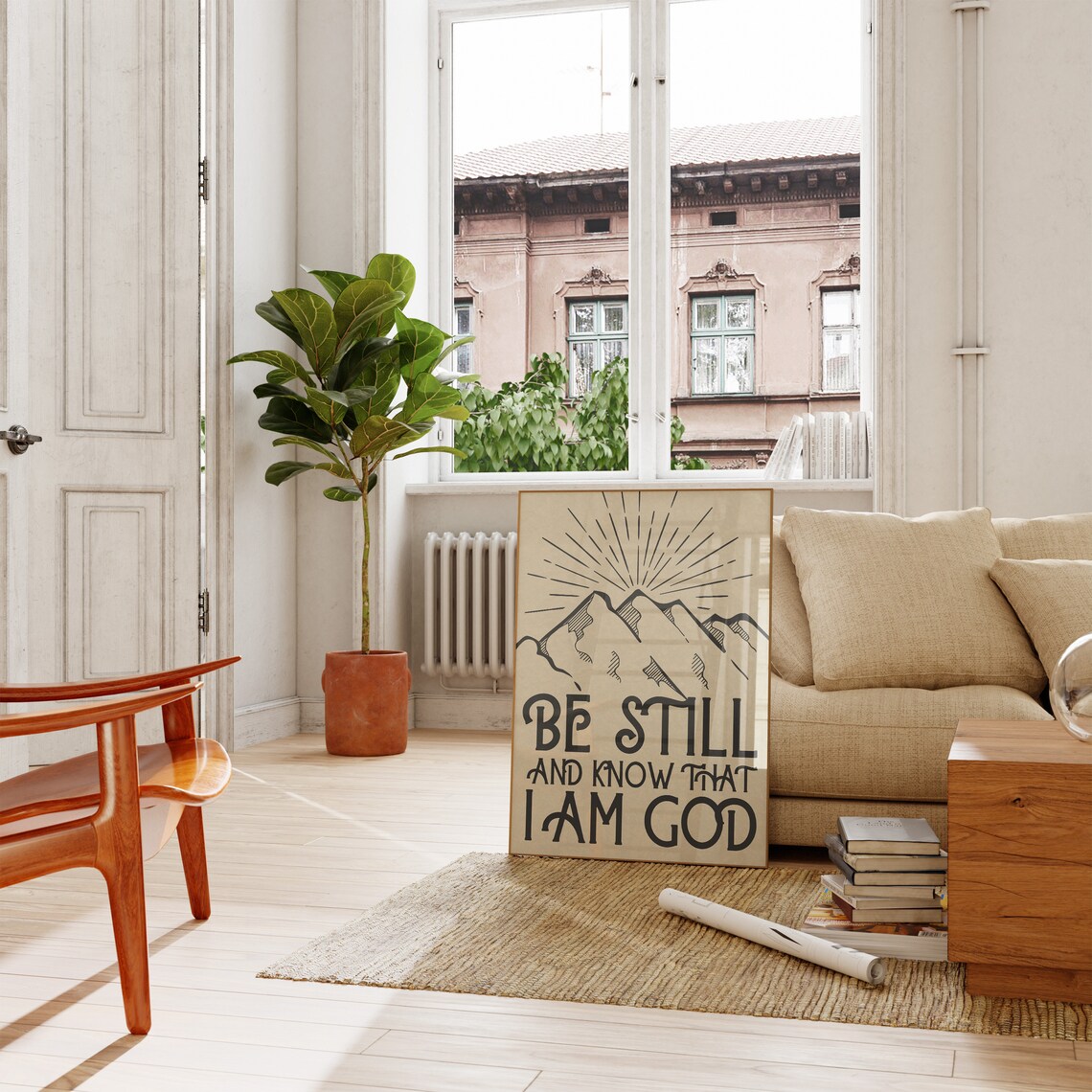Be Still And Know That I Am God, Vintage Bible Art - Image 4