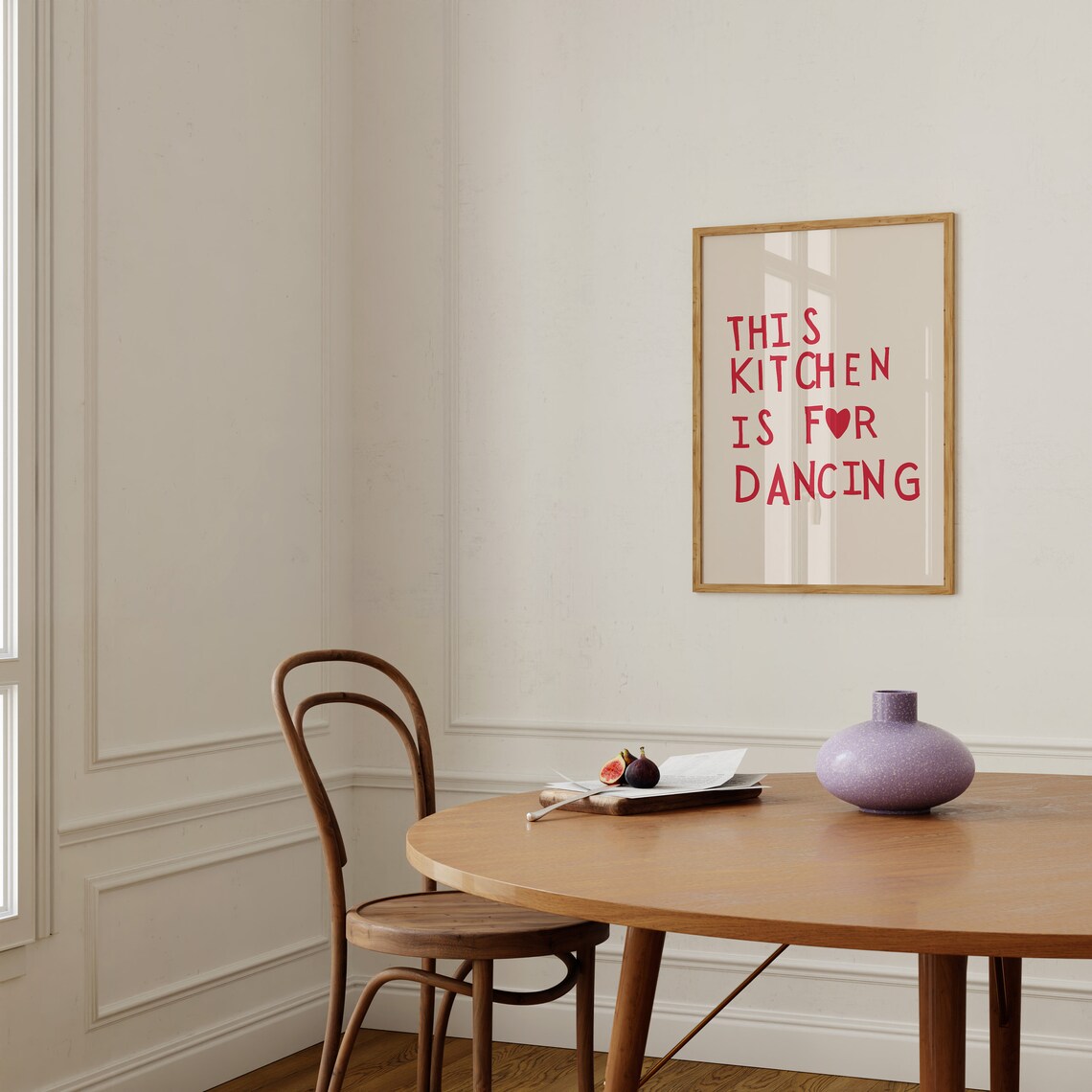 Cute Dance Art Minimalist Heart Kitchen Poster - Image 2