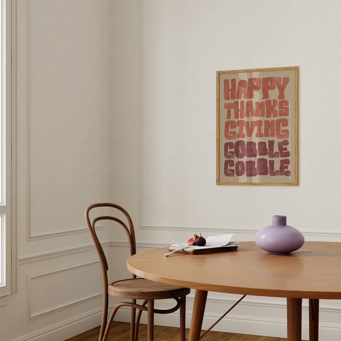 Happy Thanksgiving Gobble Gobble Chunky Retro Fall Holiday Poster - Image 3