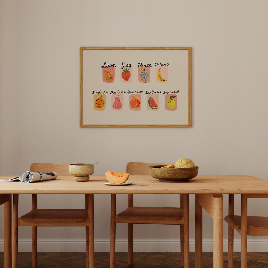 Fruit Of The Spirit Retro Christian Scripture Poster - Image 4