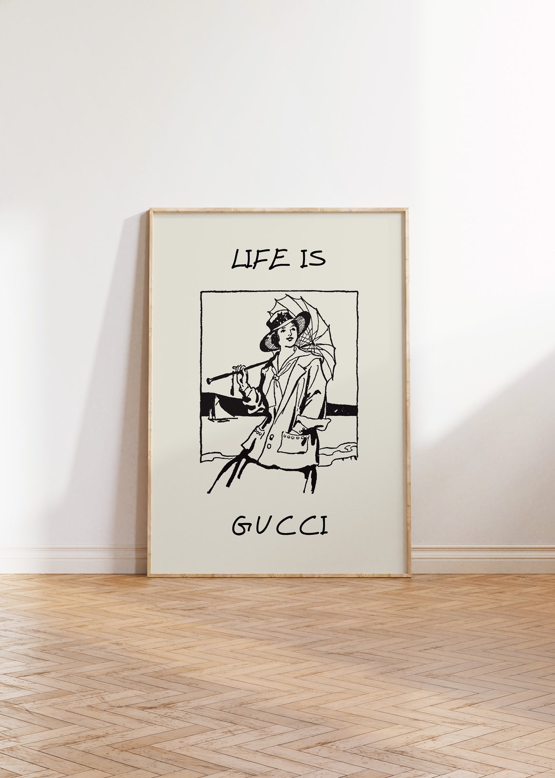 Vintage Feminine Art Positive Quote Print Vintage Woman Poster Happy Wall Art Good Vibes Print Minimalist Wall Art 1 Print - Image 3
