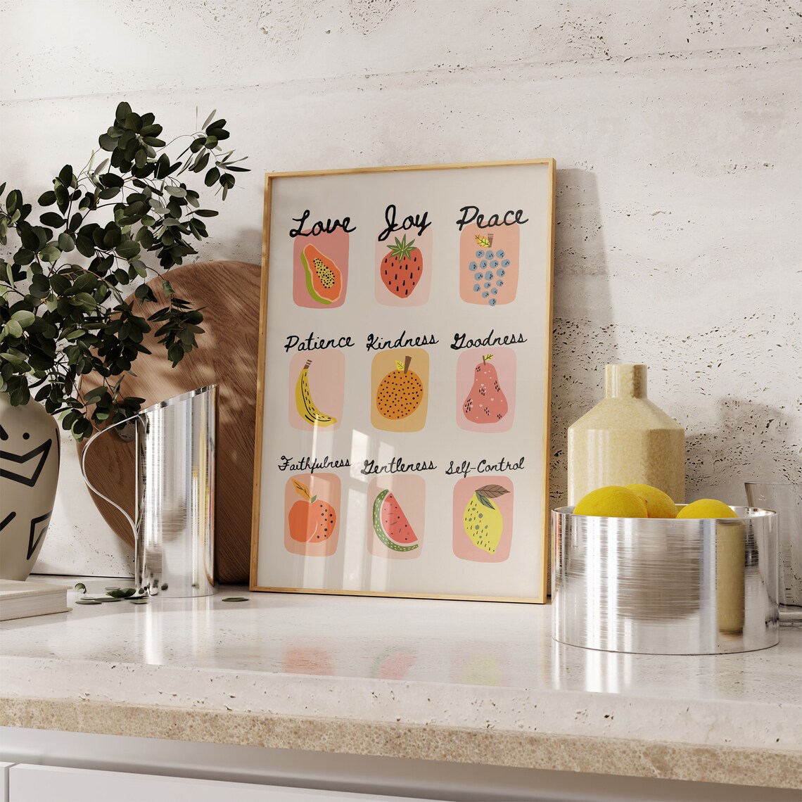 Fruit of the Spirit Retro Christian Scripture Print - Image 4