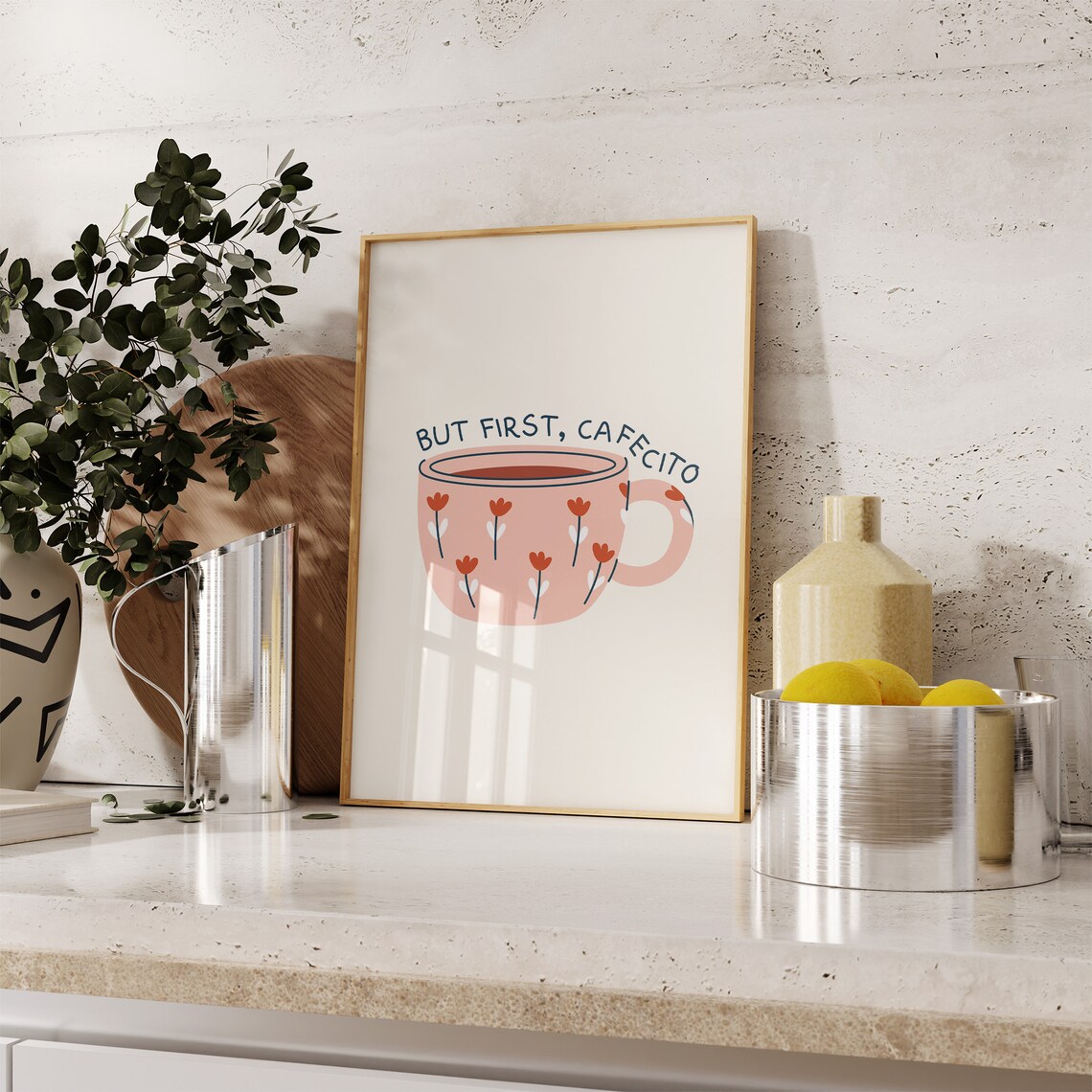 But First Cafecito Spanish Kitchen Poster Print - Image 3