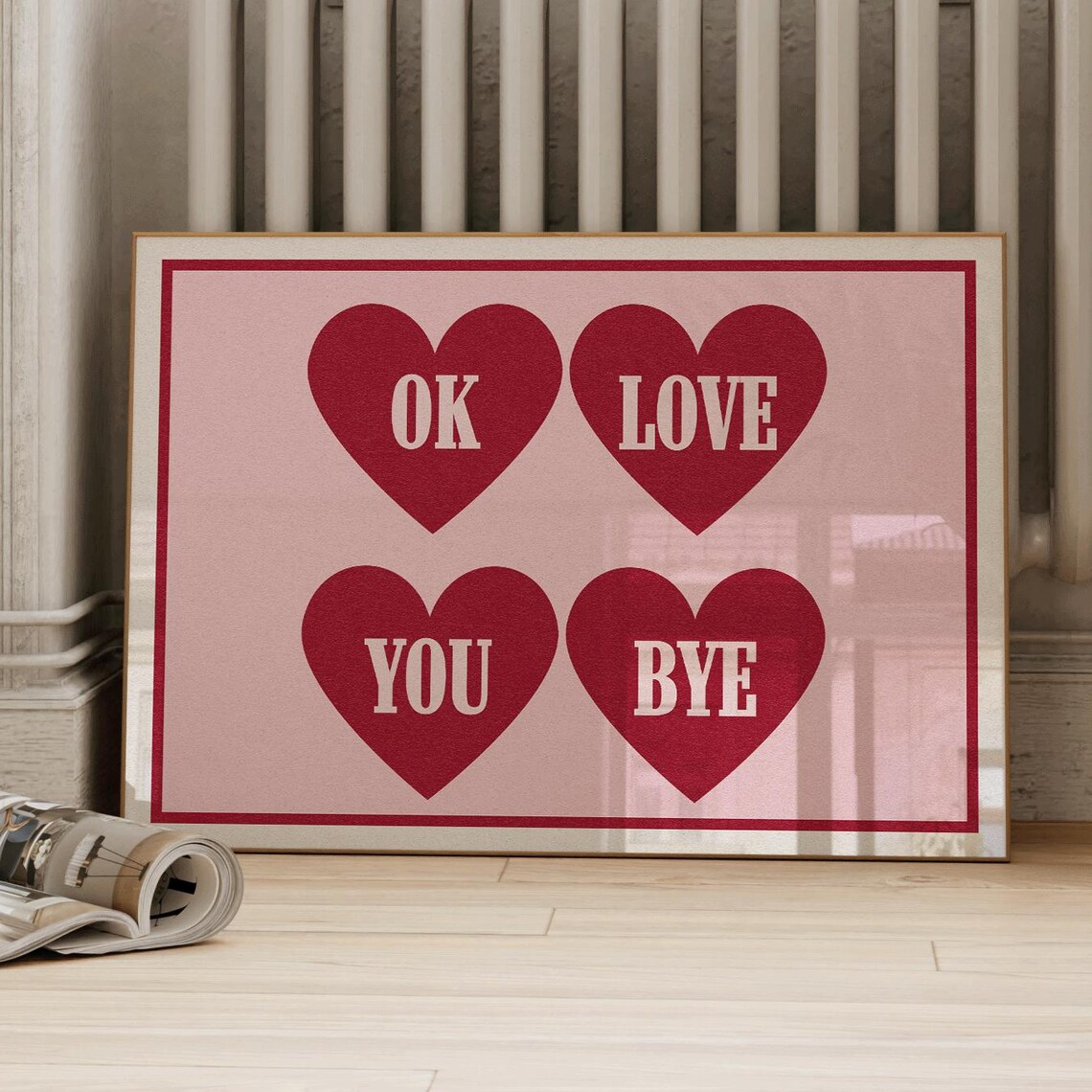 Ok Love You Bye Vintage Valentines Day Gift For Her