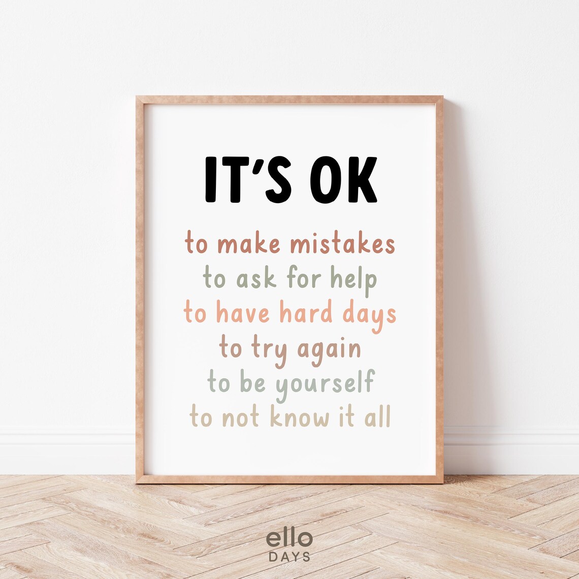 Kids Affirmations, Motivational Classroom Decor Poster