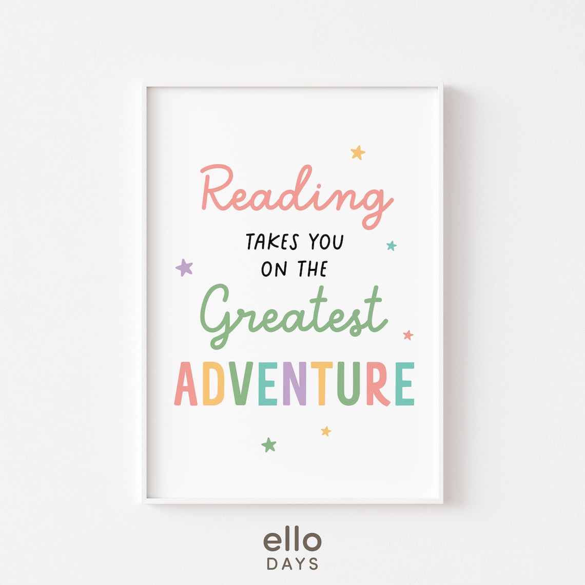 Reading Takes You On The Greatest Adventure Kids Quote Poster