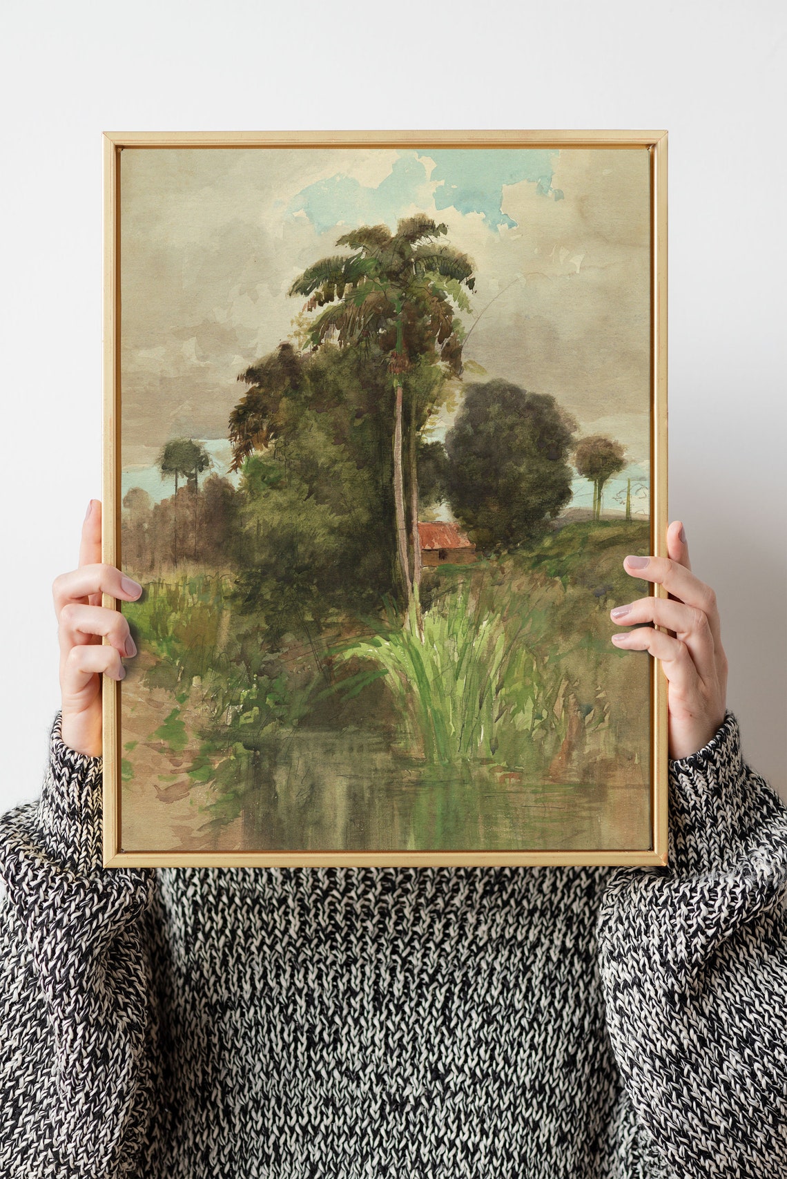 Vintage Tropical Landscape Art Print Antique Mailed Art Prints Giclee Vintage Reproduction Artwork - Image 2