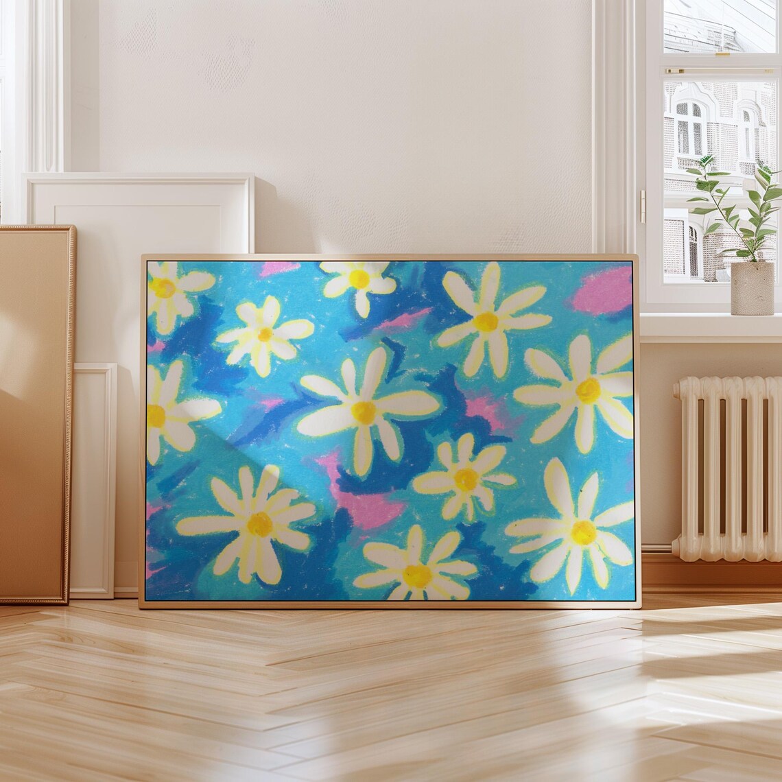 Abstract Floral Print Colorful Botanical Acrylic Art