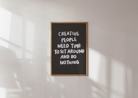 Creative People Poster Motivational Typography Wall Art
