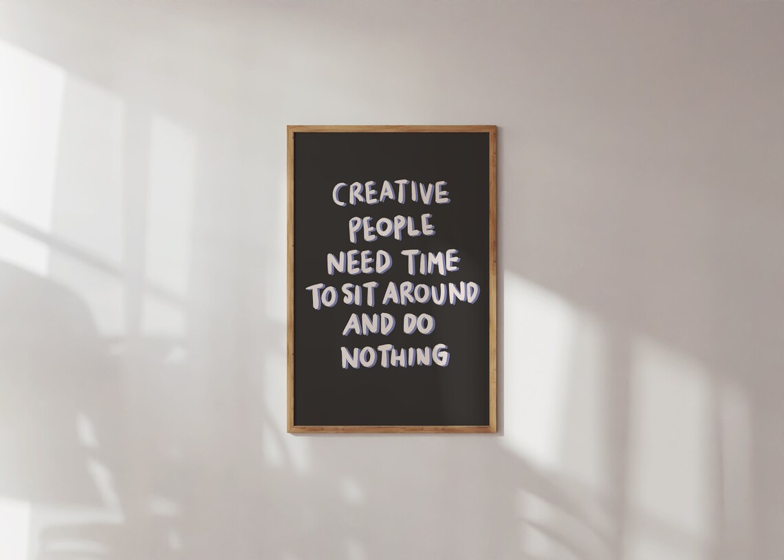 Creative People Poster Motivational Typography Wall Art