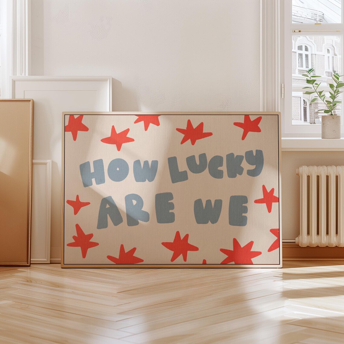 How Lucky Are We? Hand-Drawn Typography Art Print