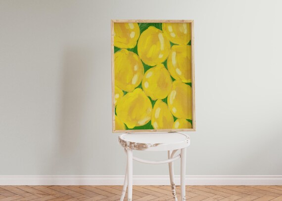 Eclectic Lemon Kitchen Wall Art Print
