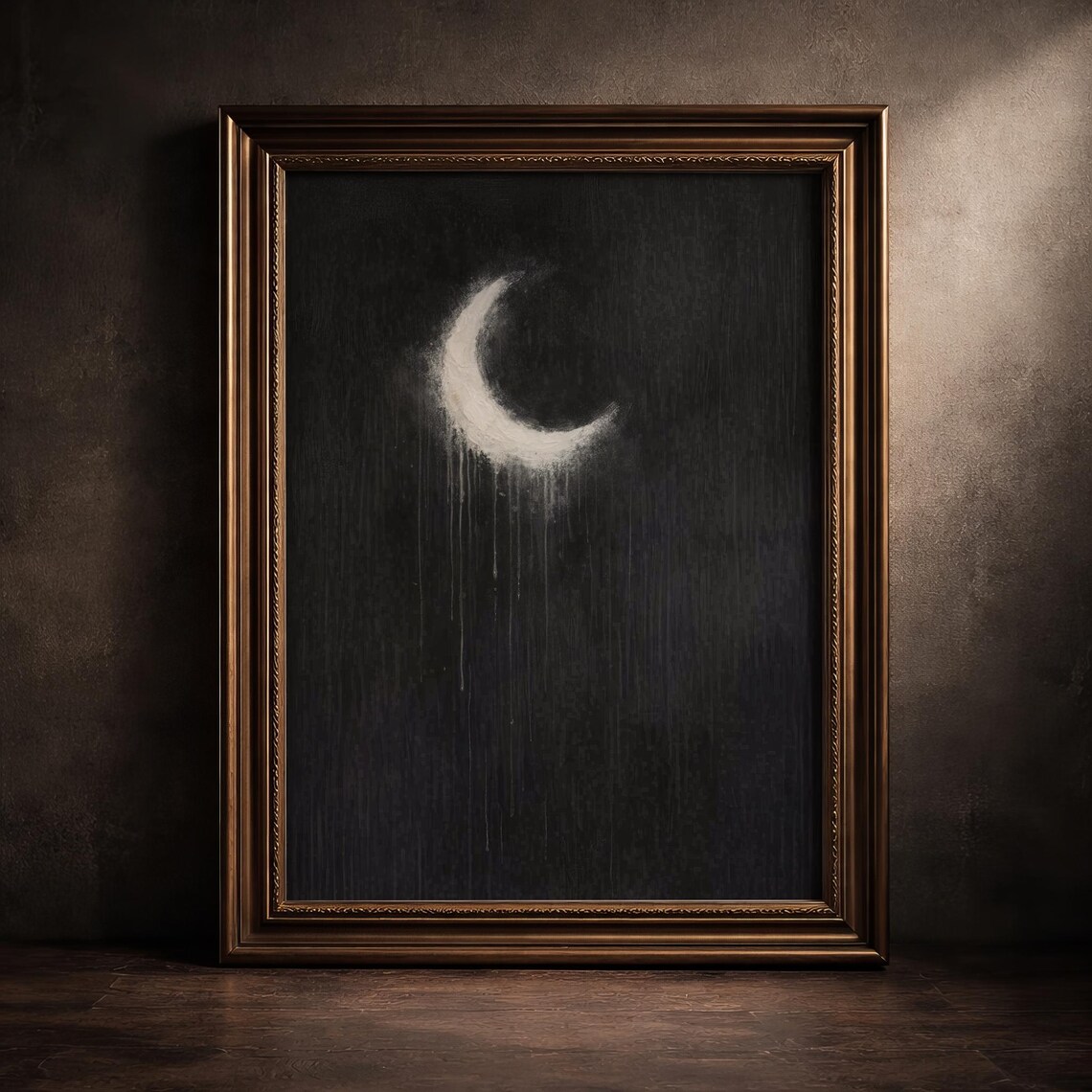 Lone Moon Art Print, Dark Academia Decor