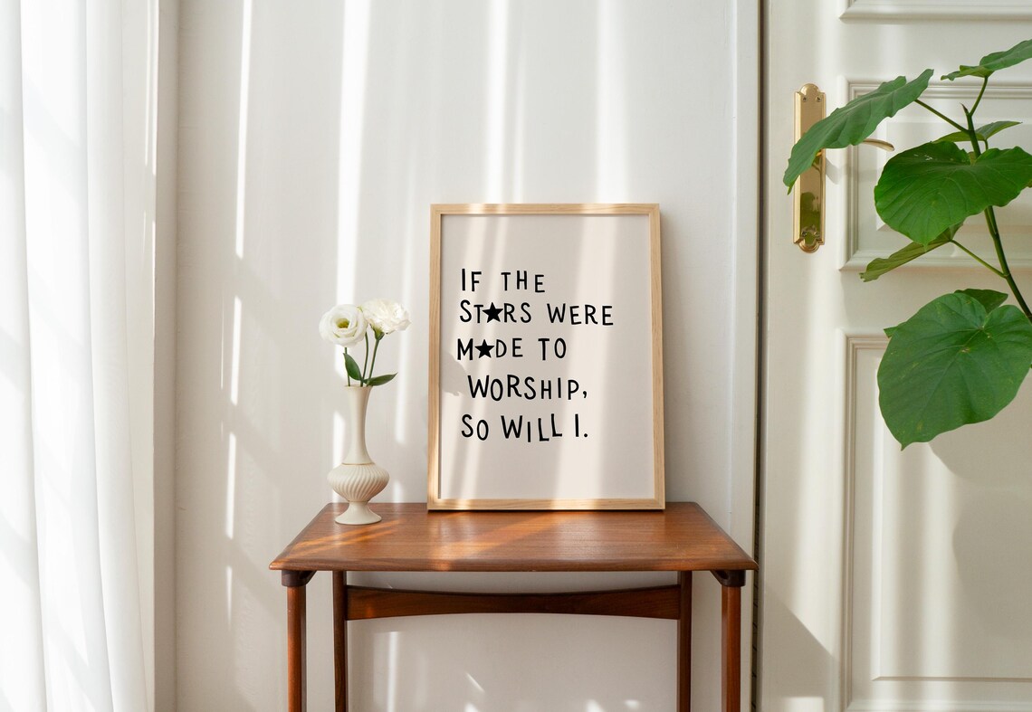 Psalm 148:3 Minimalist Christian Celestial Art Print - Image 2