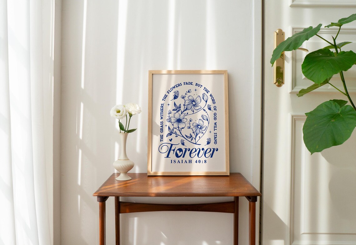Isaiah Bible Verse Scripture Art Print, Christian Home Decor - Image 2