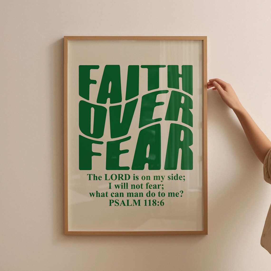 Retro Christian Psalm Scripture Faith Poster - Image 4